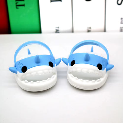 For 17Cm Mini Cute Labubu Macaron Vinyl Doll Cartoon Rubber Slippers Shark Lion Dance Style Labubu Accessories Ropa Labubu