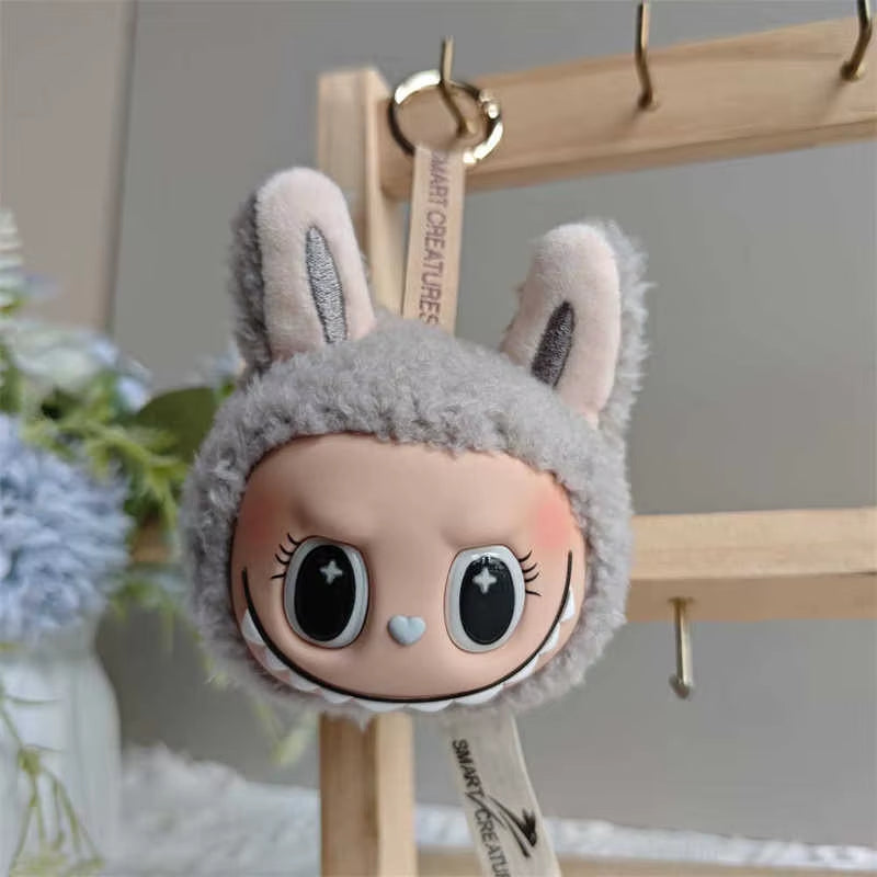 Scented Cute Labubu Doll Pendant Labubu Mokoko Zimomo Girl Bag Small Accessories Backpack Keychain Girls Gift