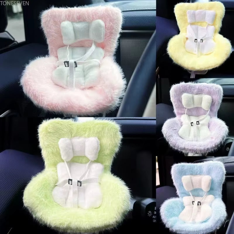 Car Doll Safety Seat for 17Cm Labubu Cartoon Chair Model for Labubu Car Seat Outlet Decor for Labubu Doll Car Interior Styling