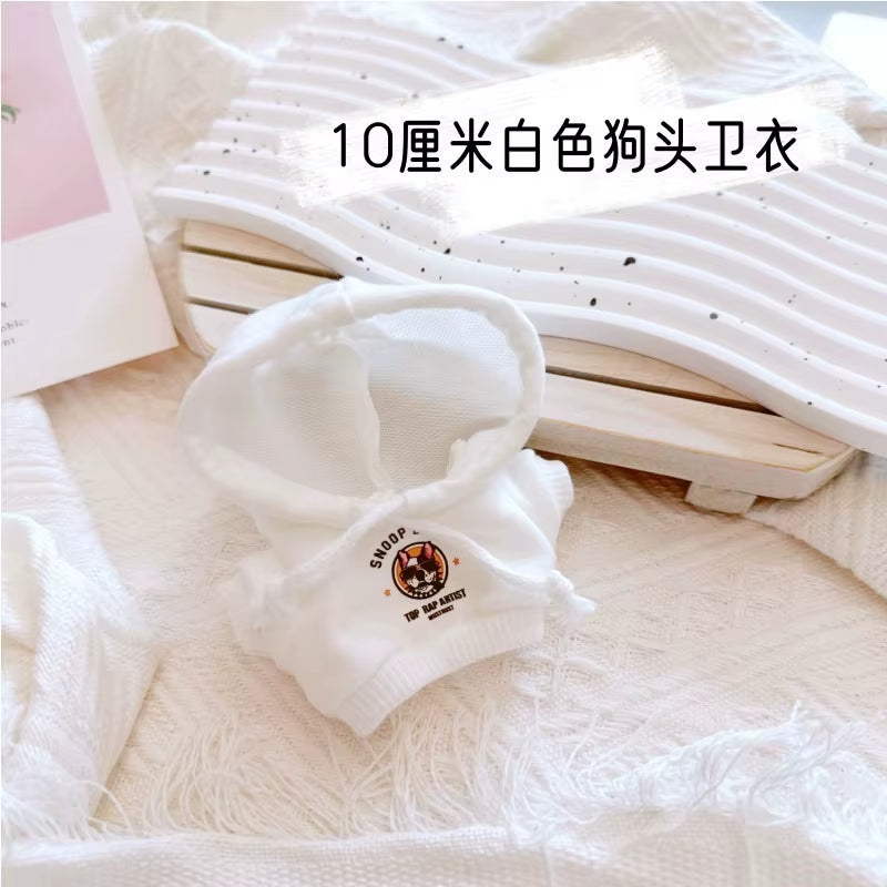 1PC 17Cm Labubu Clothes Cute Mini Plush Doll'S Outfit Accessories Jumpsuit Hooded Sweater Poncho for Labubu Dolls Fans Gift