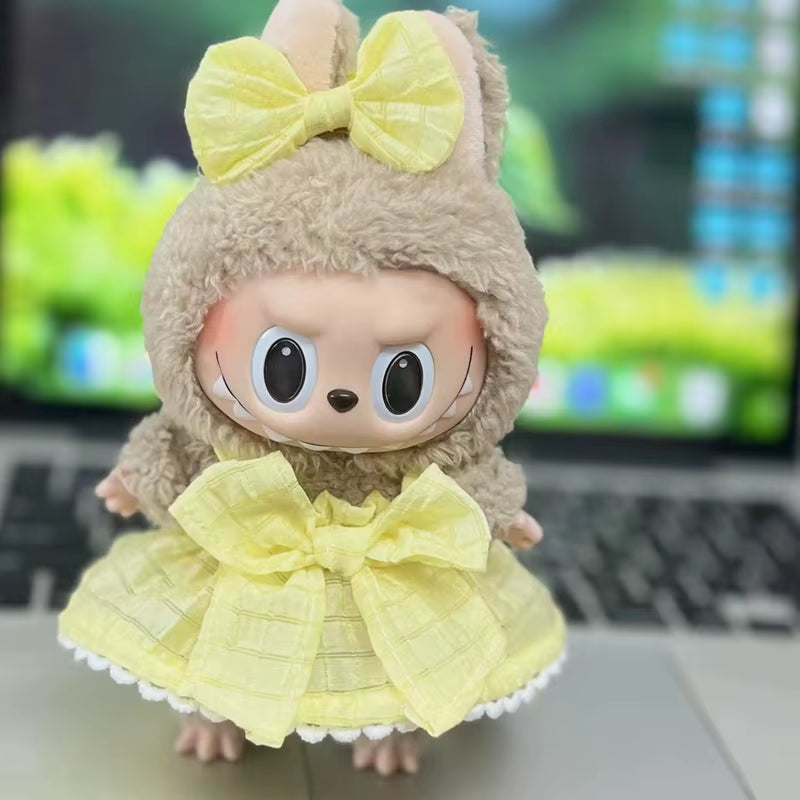 17Cm Cute Mini Plush Doll'S Clothes Outfit Accessories for Korea Kpop Exo Labubu Idol Dolls Sweater Hoodie Clothing DIY Kid Gift