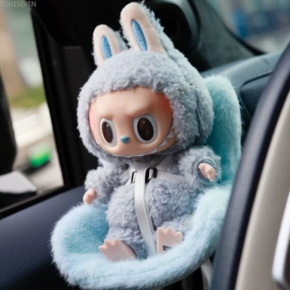 Car Doll Safety Seat for 17Cm Labubu Cartoon Chair Model for Labubu Car Seat Outlet Decor for Labubu Doll Car Interior Styling