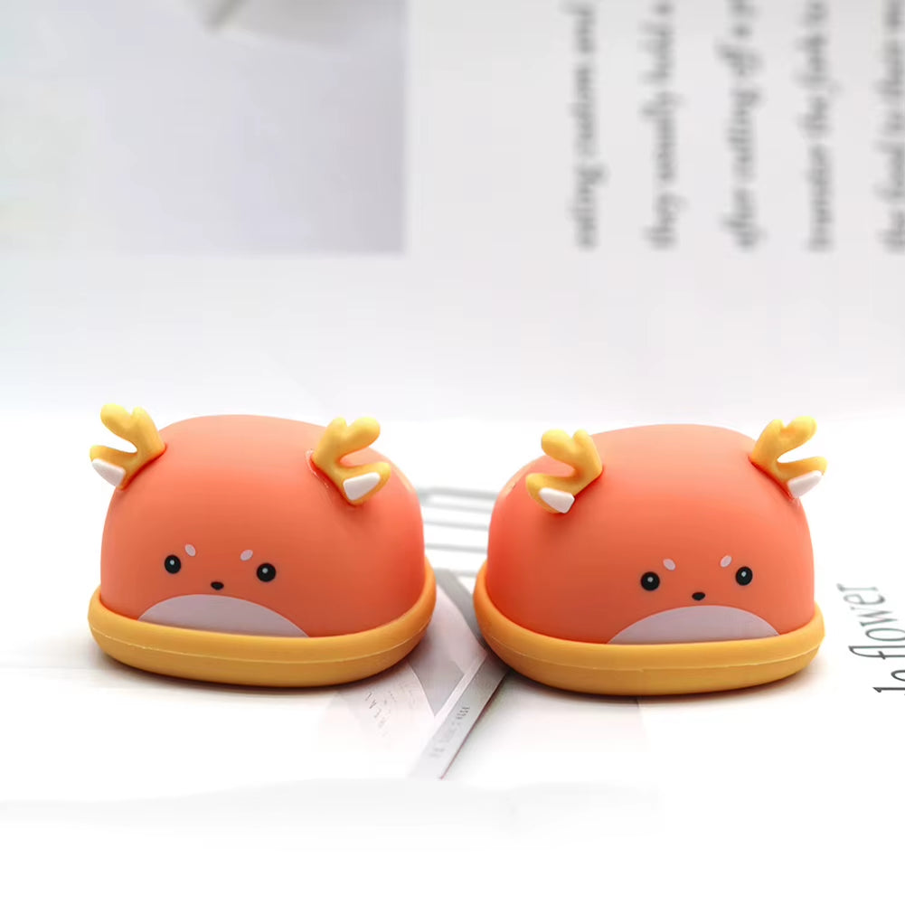 For 17Cm Mini Cute Labubu Macaron Vinyl Doll Cartoon Rubber Slippers Shark Lion Dance Style Labubu Accessories Ropa Labubu