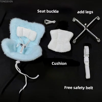 Car Doll Safety Seat for 17Cm Labubu Cartoon Chair Model for Labubu Car Seat Outlet Decor for Labubu Doll Car Interior Styling