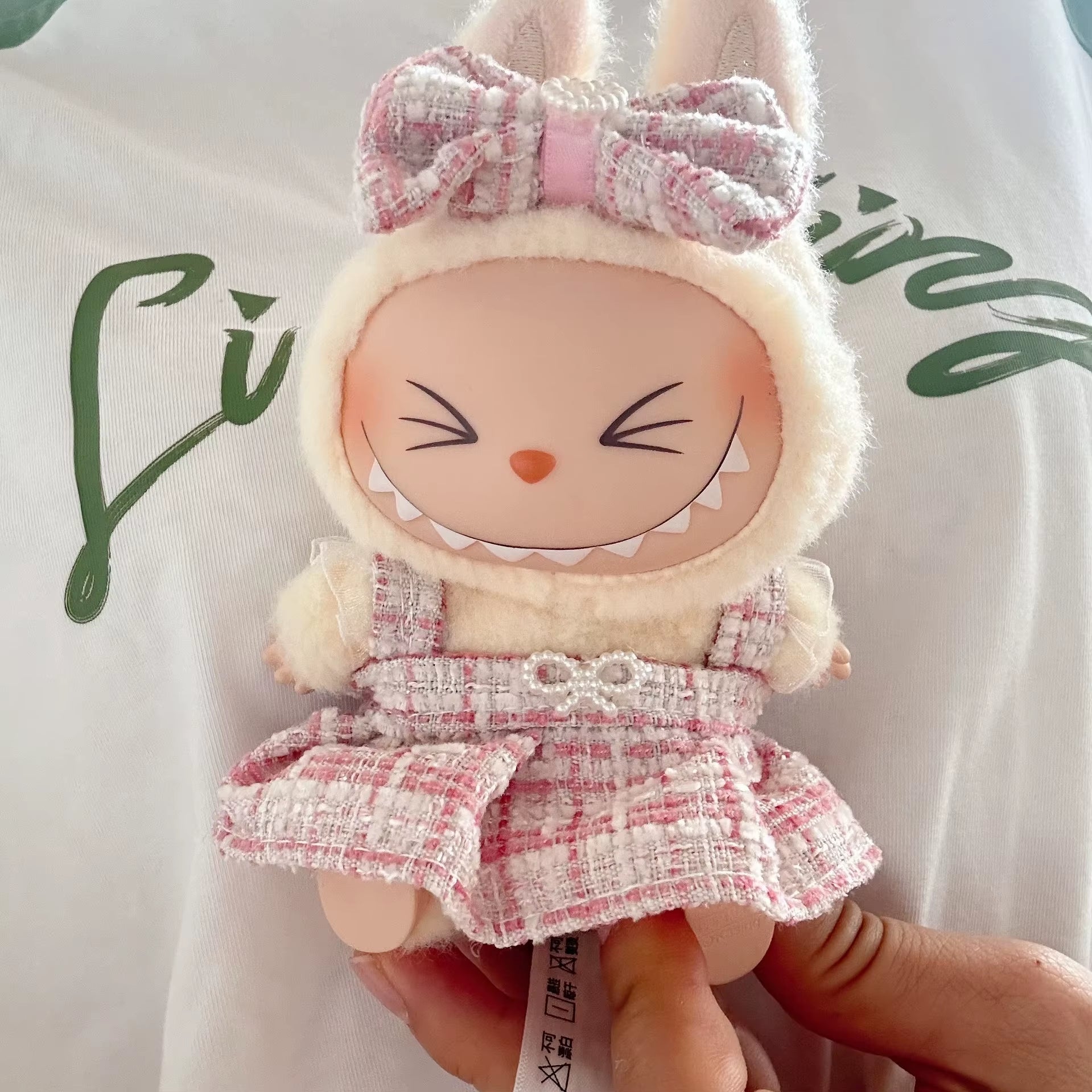 15Cm 17Cm Doll Clothes Only First/Second Generation Pendant Labubu Sitting Party Series Doll Baby Clothes LABUBU