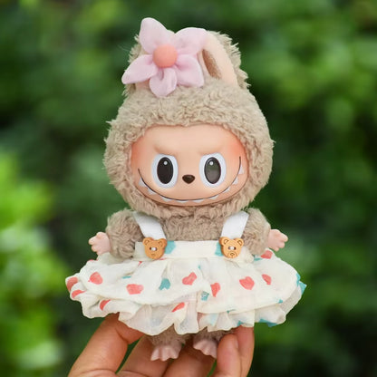 17Cm Cute Mini Plush Doll'S Clothes Outfit Accessories for Korea Kpop Exo Labubu Idol Dolls Sweater Hoodie Clothing DIY Kid Gift