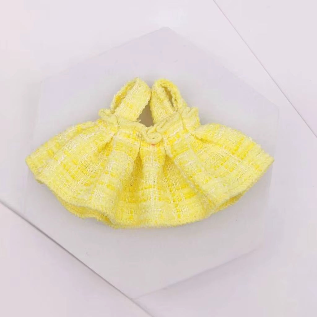 Mini Plush Doll'S Clothes Outfit Accessories for Korea Kpop Exo Labubu V1 V2 Idol Strap Skirt Clothing Gift