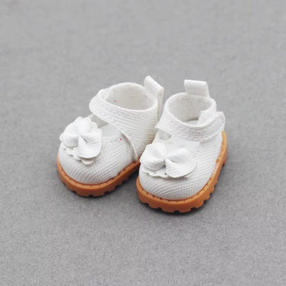 For Labubu Bow Shoes for 17Cm Labubu 10Cm for EXO /Cotton Doll Finger Shoes Doll Leather Shoes