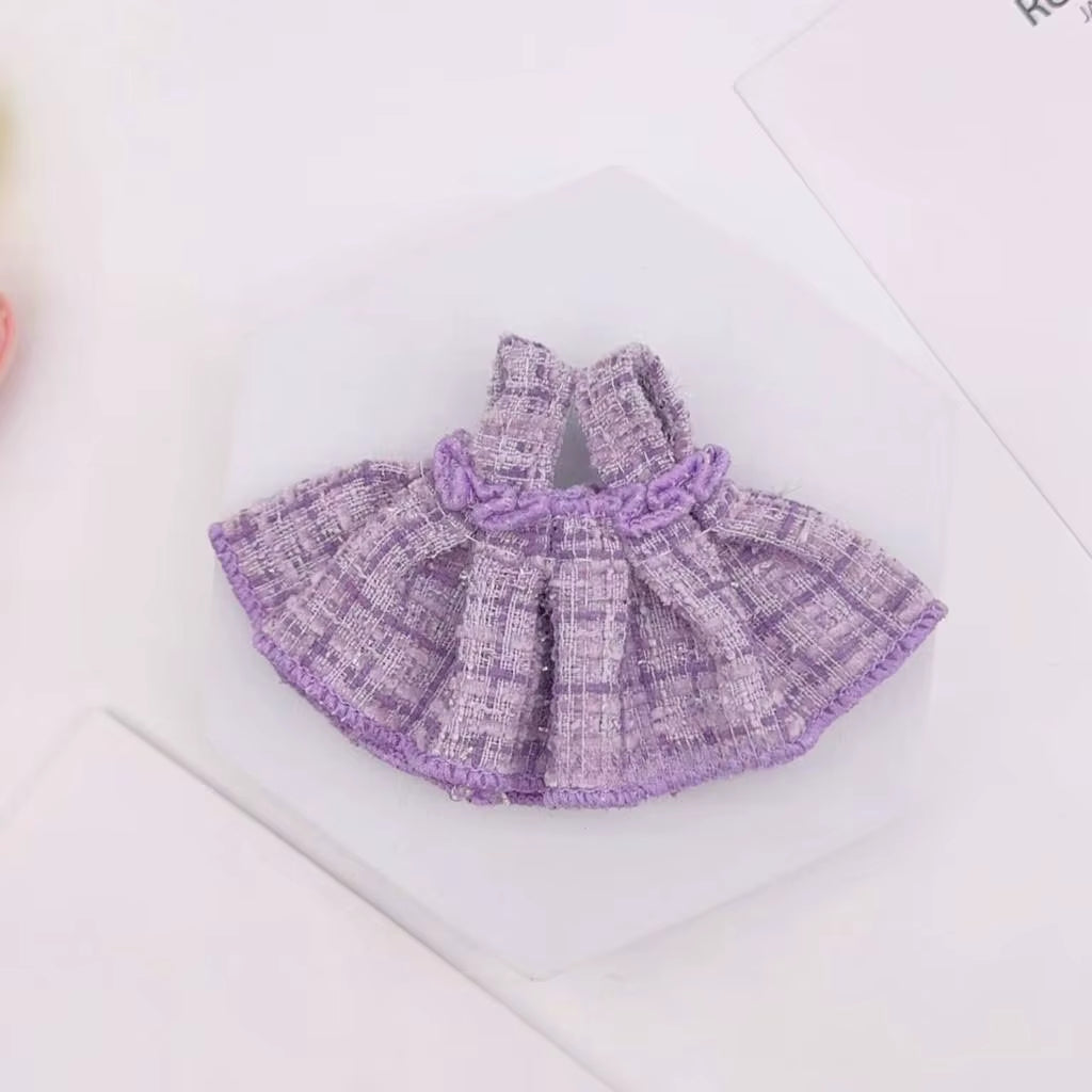 Mini Plush Doll'S Clothes Outfit Accessories for Korea Kpop Exo Labubu V1 V2 Idol Strap Skirt Clothing Gift