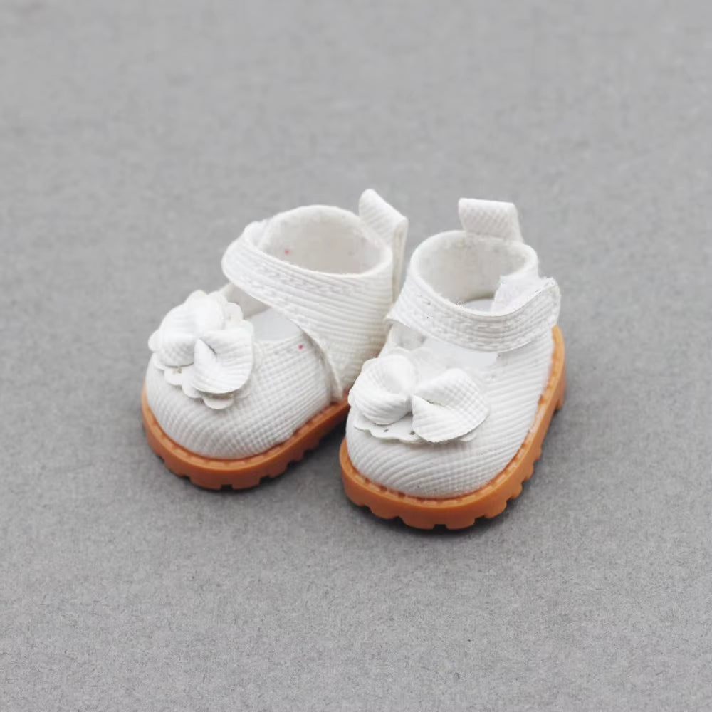 Doll Leather Shoes Labubu Bow Shoes for 17Cm Labubu 10Cm EXO /Cotton Doll Finger Shoes