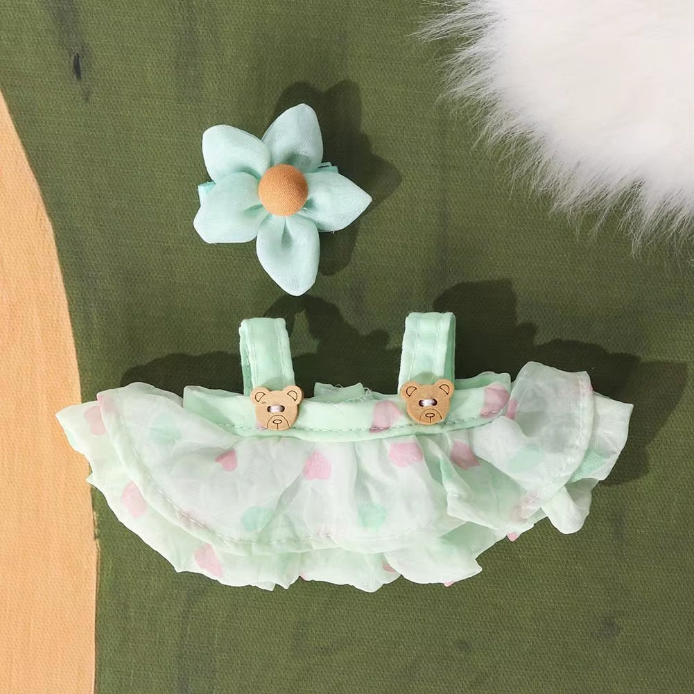 Mini Plush Doll'S Clothes Outfit Accessories for Korea Kpop Exo Labubu V1 V2 Idol Strap Skirt Clothing Gift