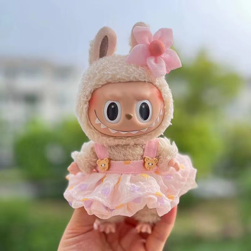 Mini Plush Doll'S Clothes Outfit Accessories for Korea Kpop Exo Labubu V1 V2 Idol Strap Skirt Clothing Gift