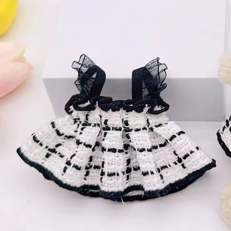 Mini Plush Doll'S Clothes Outfit Accessories for Korea Kpop Exo Labubu V1 V2 Idol Strap Skirt Clothing Gift