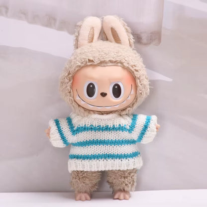 17Cm Cute Mini Plush Doll'S Clothes Outfit Accessories for Korea Kpop Exo Labubu Idol Dolls Sweater Clothing DIY Kids Girl Gift