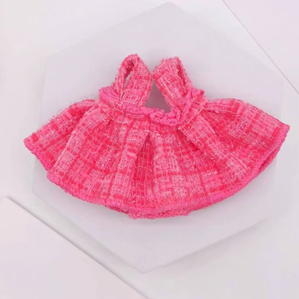 Mini Plush Doll'S Clothes Outfit Accessories for Korea Kpop Exo Labubu V1 V2 Idol Strap Skirt Clothing Gift