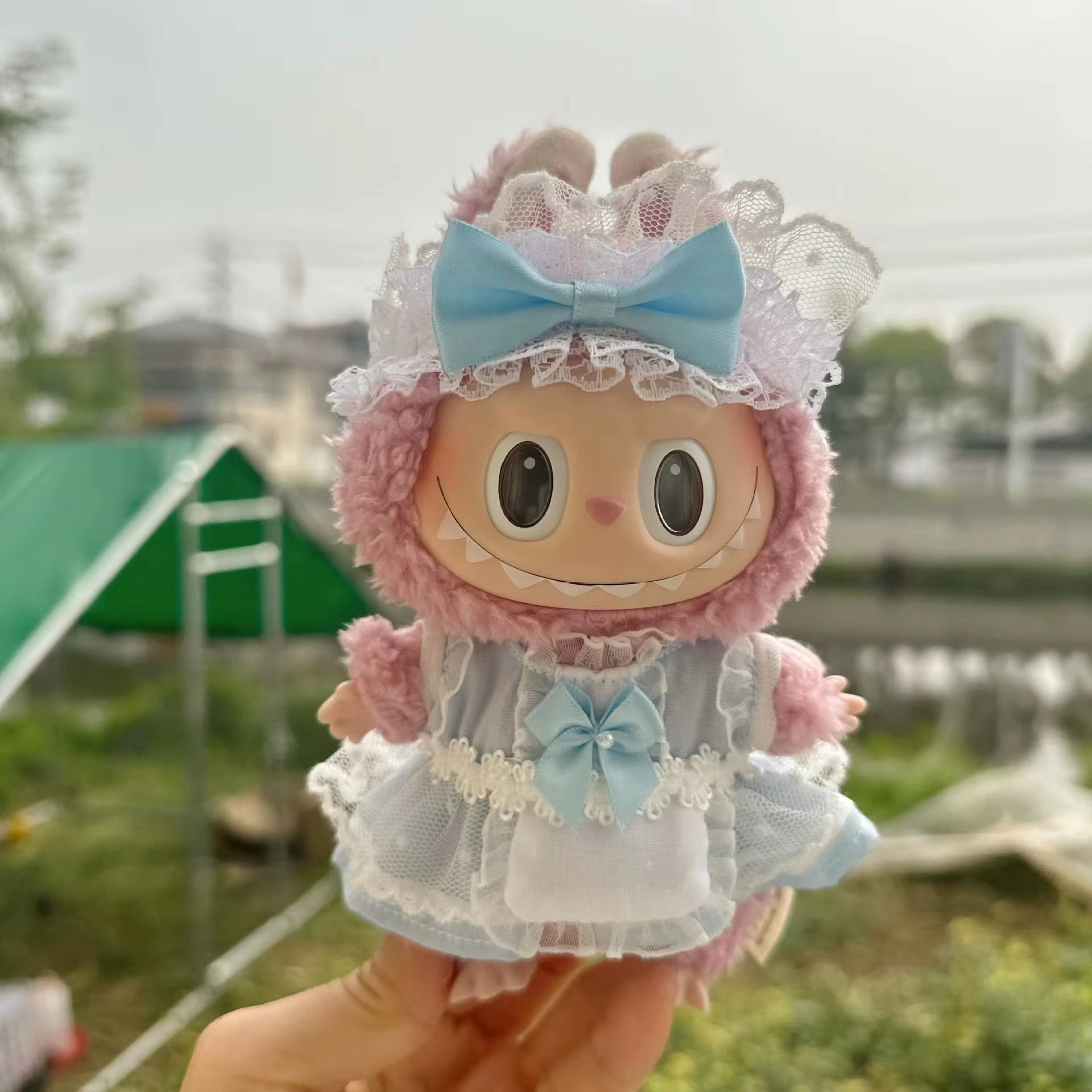 17Cm Labubu Clothes Fashion Korea Kpop Exo Labubu Outfit Hoodies Doll Accessories Cute Maid Skirt Cool Kawaii ﻿DIY Girl Gift