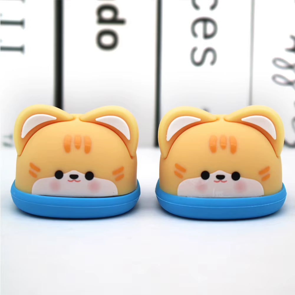 For 17Cm Mini Cute Labubu Macaron Vinyl Doll Cartoon Rubber Slippers Shark Lion Dance Style Labubu Accessories Ropa Labubu