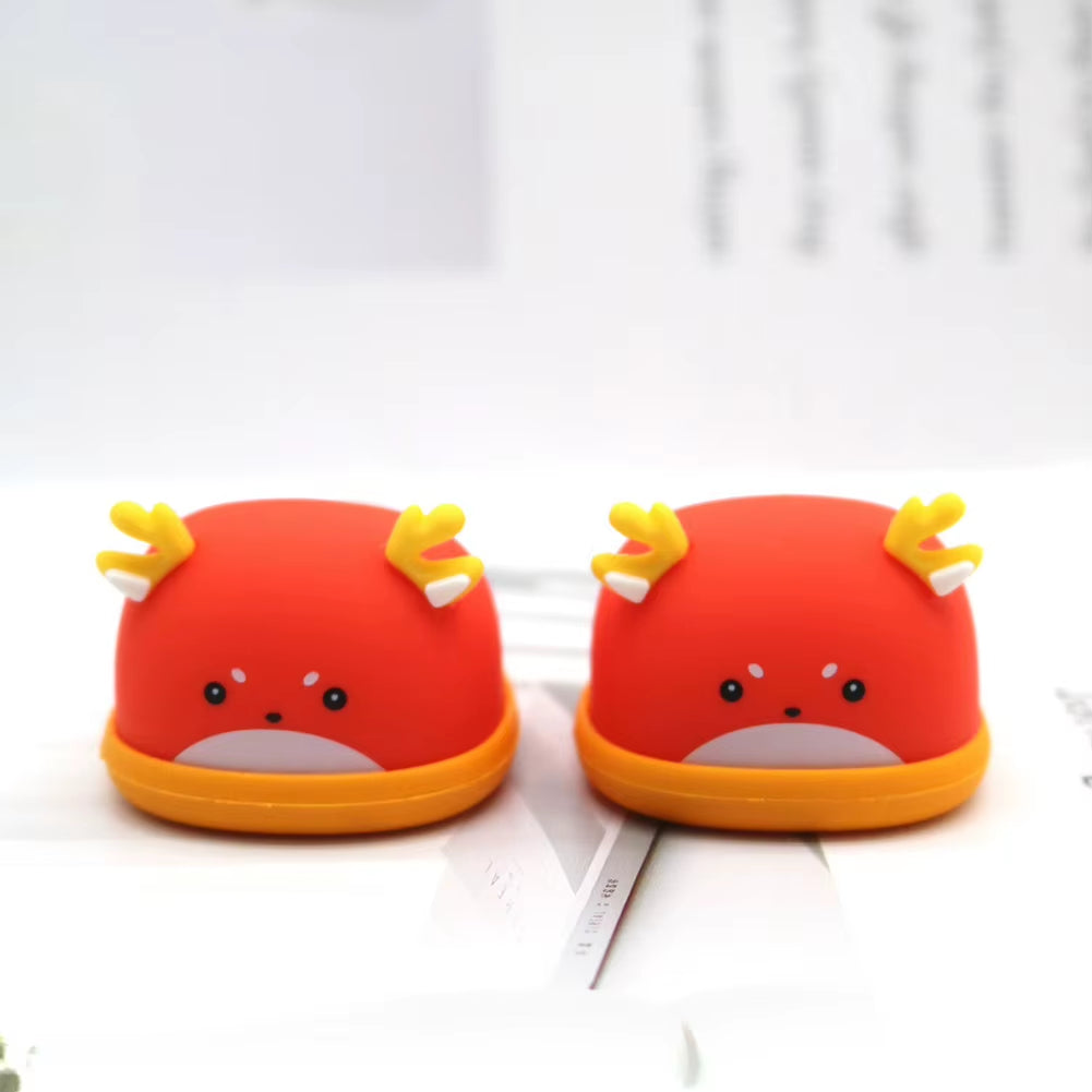 For 17Cm Mini Cute Labubu Macaron Vinyl Doll Cartoon Rubber Slippers Shark Lion Dance Style Labubu Accessories Ropa Labubu