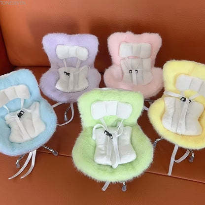 Car Doll Safety Seat for 17Cm Labubu Cartoon Chair Model for Labubu Car Seat Outlet Decor for Labubu Doll Car Interior Styling