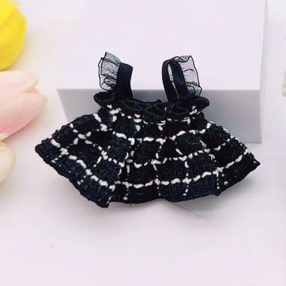 Mini Plush Doll'S Clothes Outfit Accessories for Korea Kpop Exo Labubu V1 V2 Idol Strap Skirt Clothing Gift